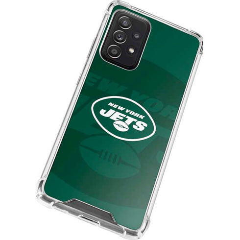 NFL New York Jets Double Vision Galaxy A52 5G Clear Case